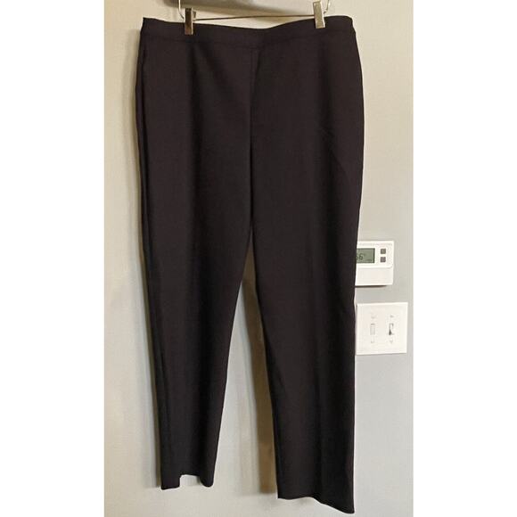St. John Caviar Pants‎ Mid Rise Tapered Stretch Dress USA Made Sz 12 EUC - Picture 1 of 14